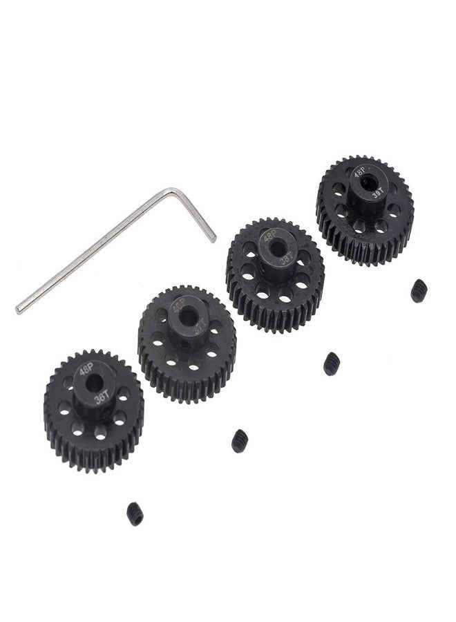 GTHELE 4pcs 48P Pinion Gear 3.175mm Set Hardened 36T 37T 38T 39T 48DP Pitch Gears RC Upgrade Part with Screwdriver - Image 3